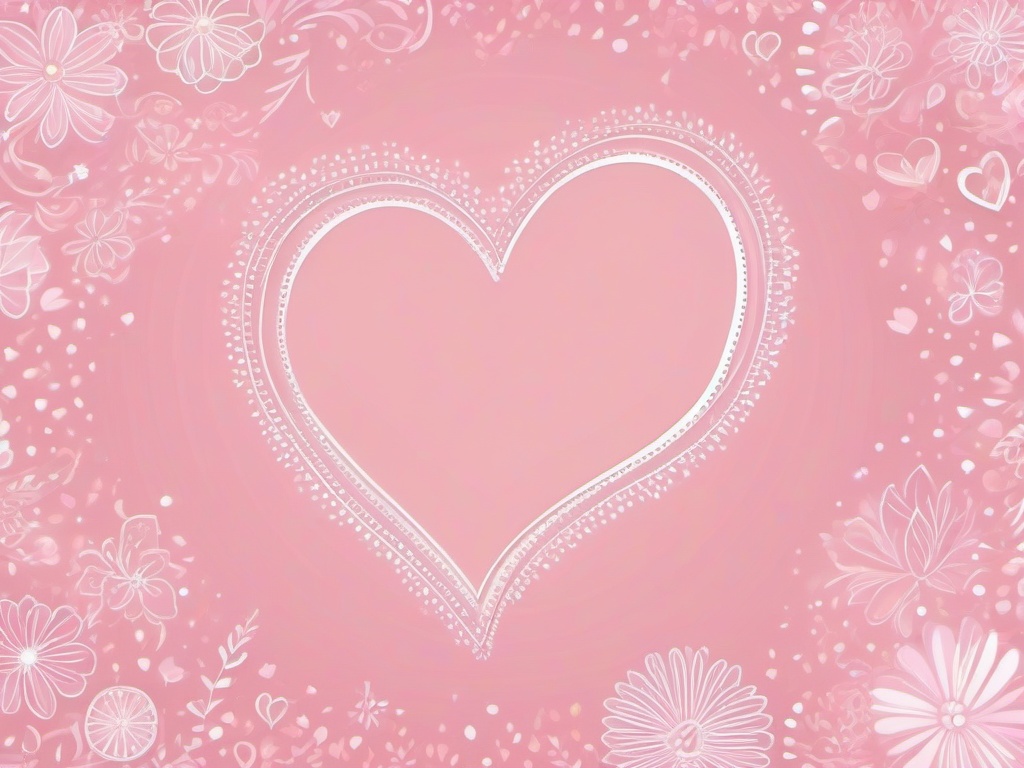 Pretty Pink Background-Light pink with small heart and floral doodles, ideal for a cute vibe  background wallpaper