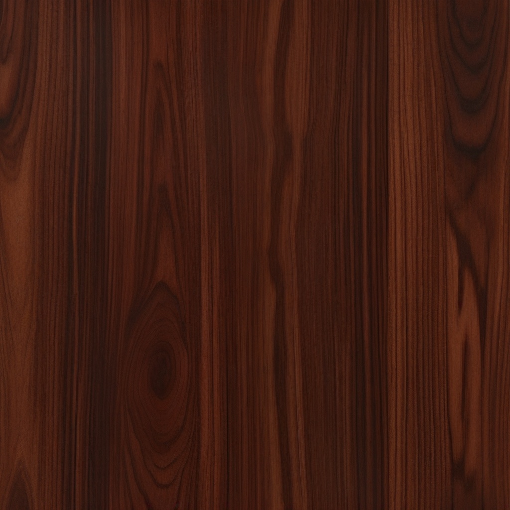 Rosewood featuring a rich, reddish-brown hue and an exotic, polished sheen top view, product photoshoot realistic background, hyper detail, high resolution