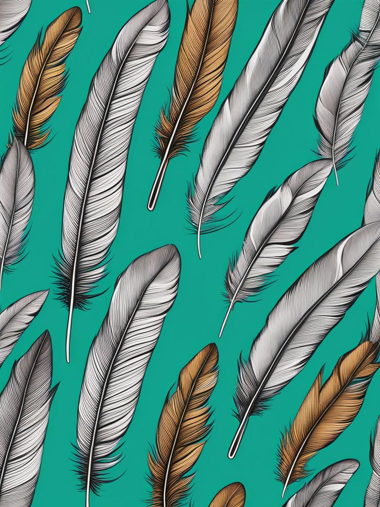 feather clipart - floating gently to the ground. 