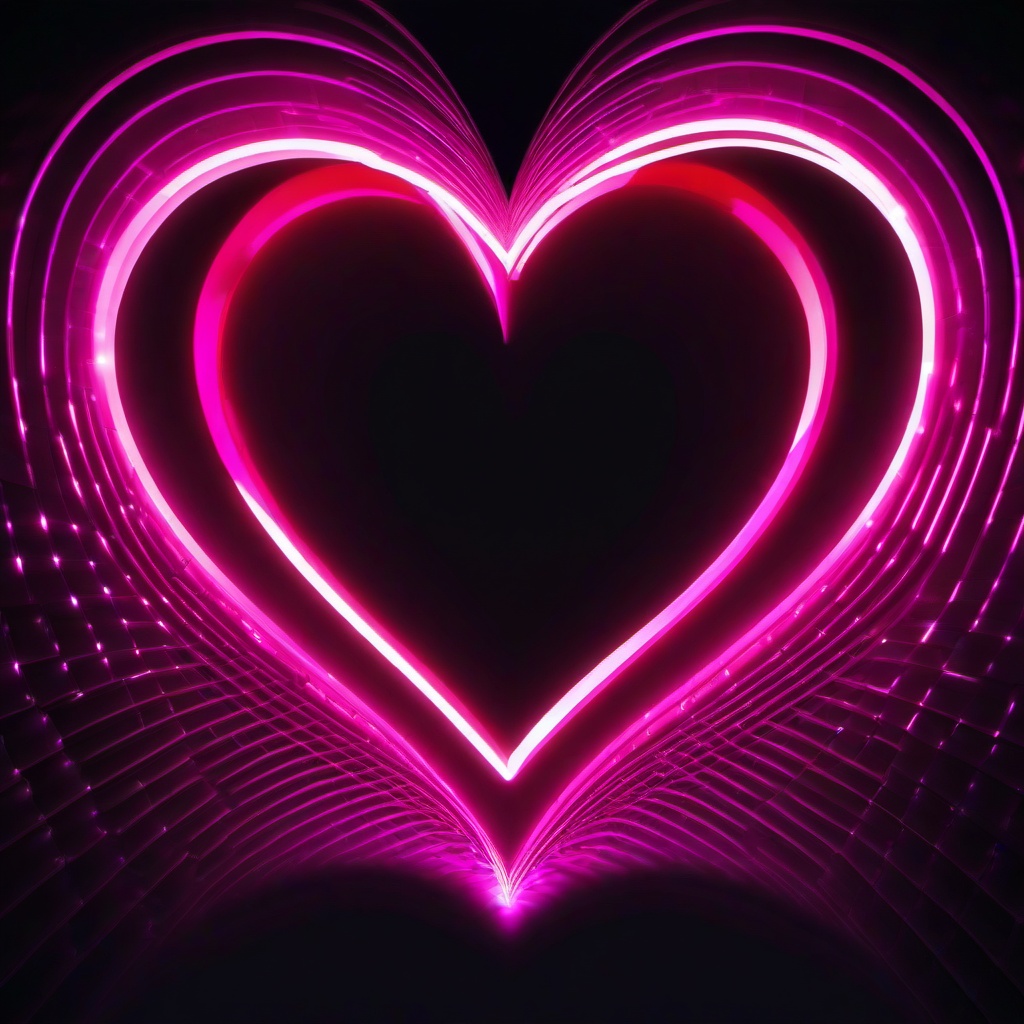 Heart Background Wallpaper - neon heart tunnel  