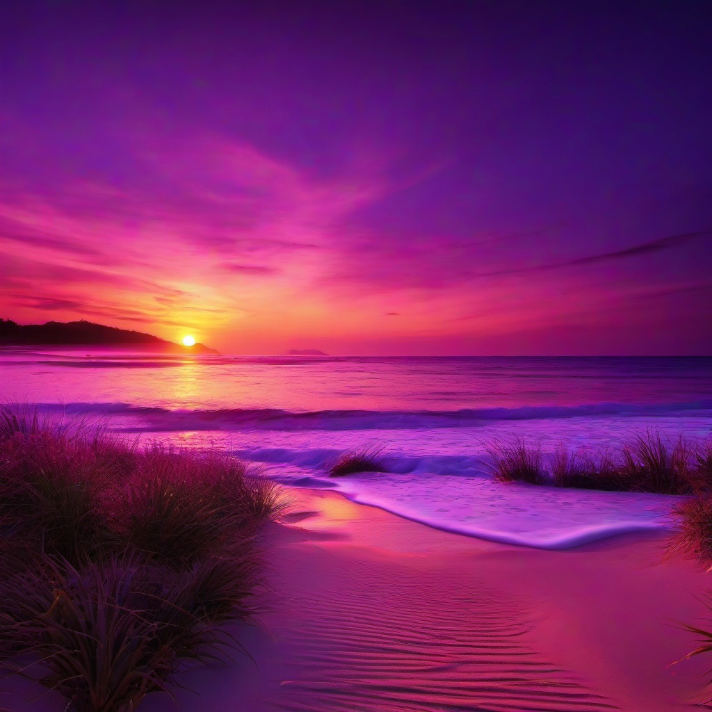 Beach background - purple beach sunset wallpaper  