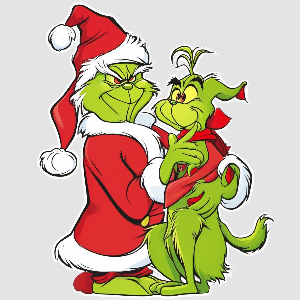 Grinch clipart - Grinch with his dog Max  