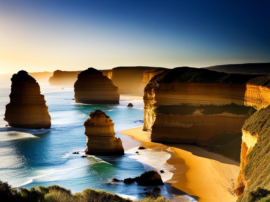 great ocean road, australia - paint the coastal magic of the great ocean road, with the twelve apostles bathed in moonlight. 