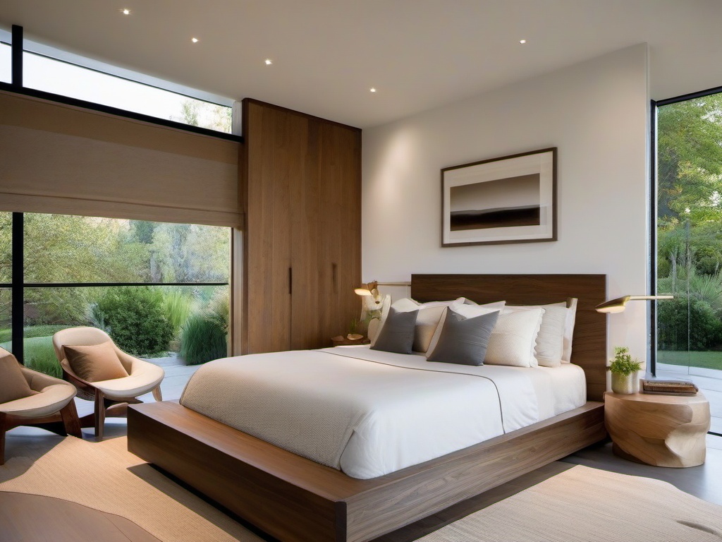 Organic Modern bedroom highlights natural materials, neutral colors, and simple designs that create a calming environment for rest.  