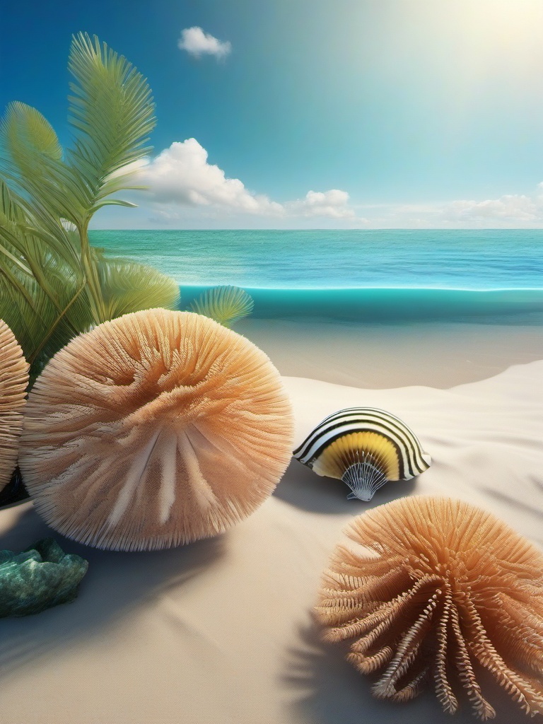 Beachside marine life exploration close shot perspective view, photo realistic background, hyper detail, high resolution