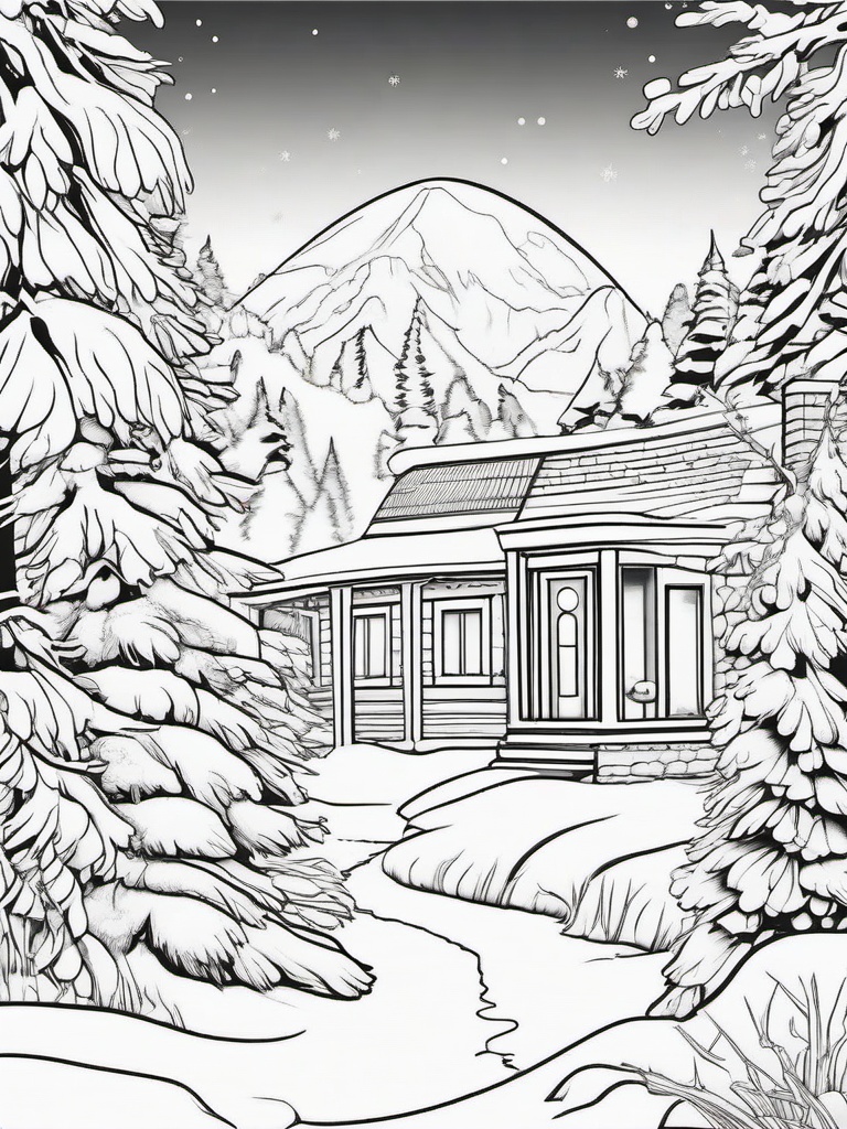 Snow Globe Coloring Sheets  outling,coloring pages,black and whit