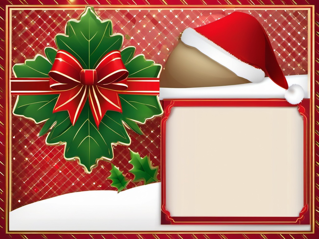 Xmas Border Clipart,Designing a Christmas-themed photo album  simple, 2d flat