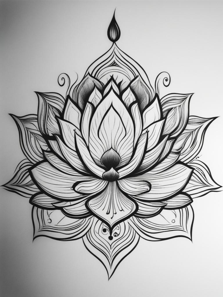 lotus flower tattoo concepts, representing purity, enlightenment, and rebirth. 