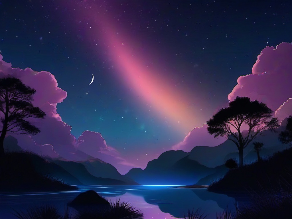 Night Sky Art Wallpaper  ,desktop background wallpaper