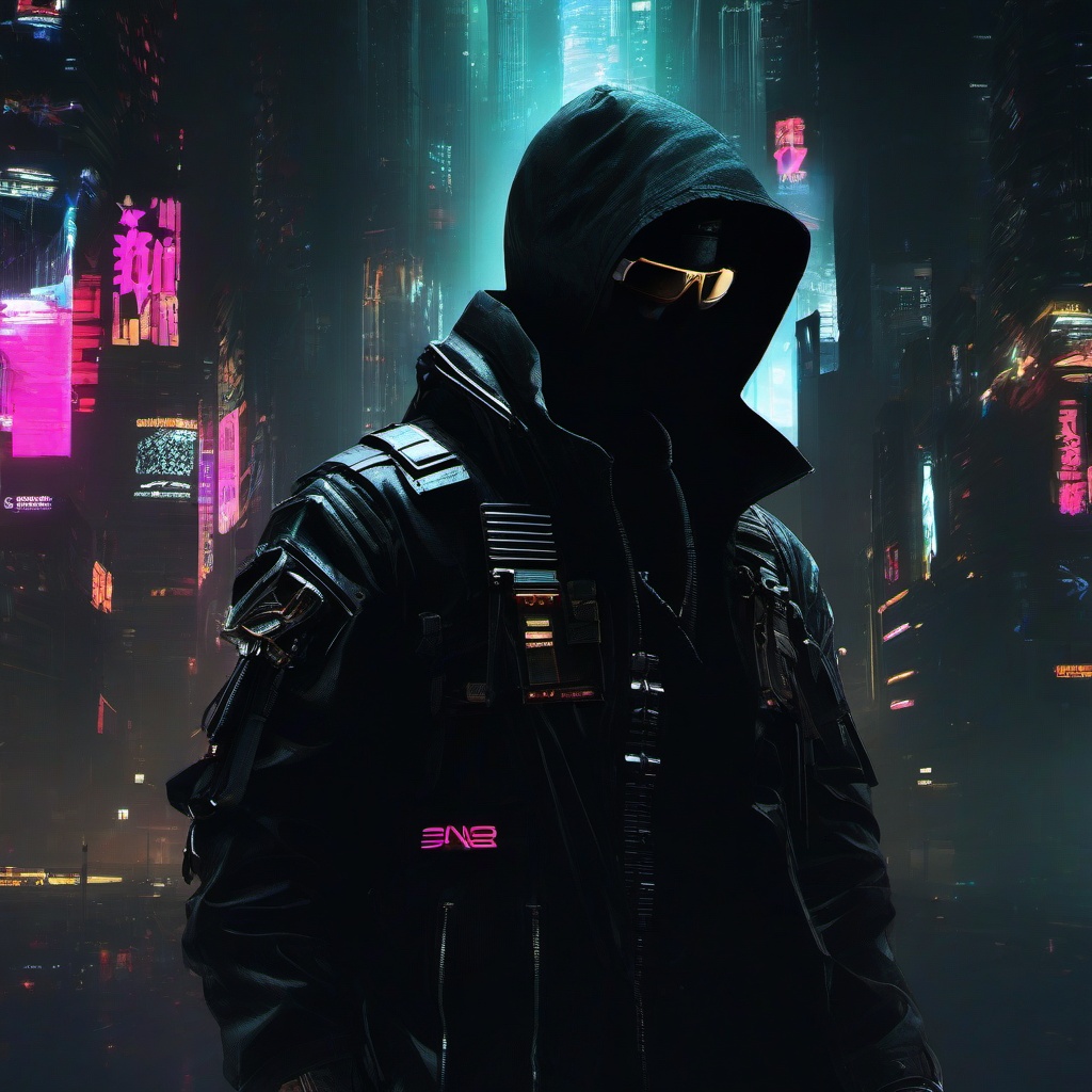 Black Cyberpunk Wallpaper  ,desktop background wallpaper