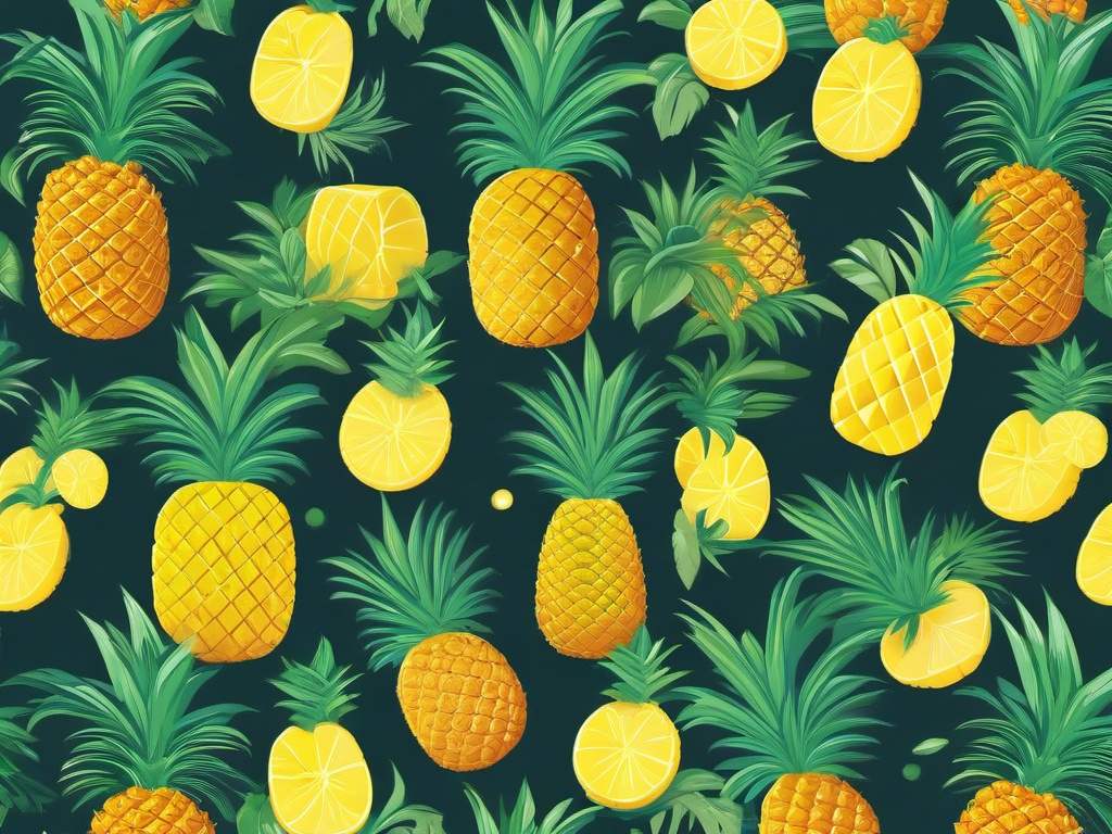 pineapple cute wallpaper  ,desktop background wallpaper