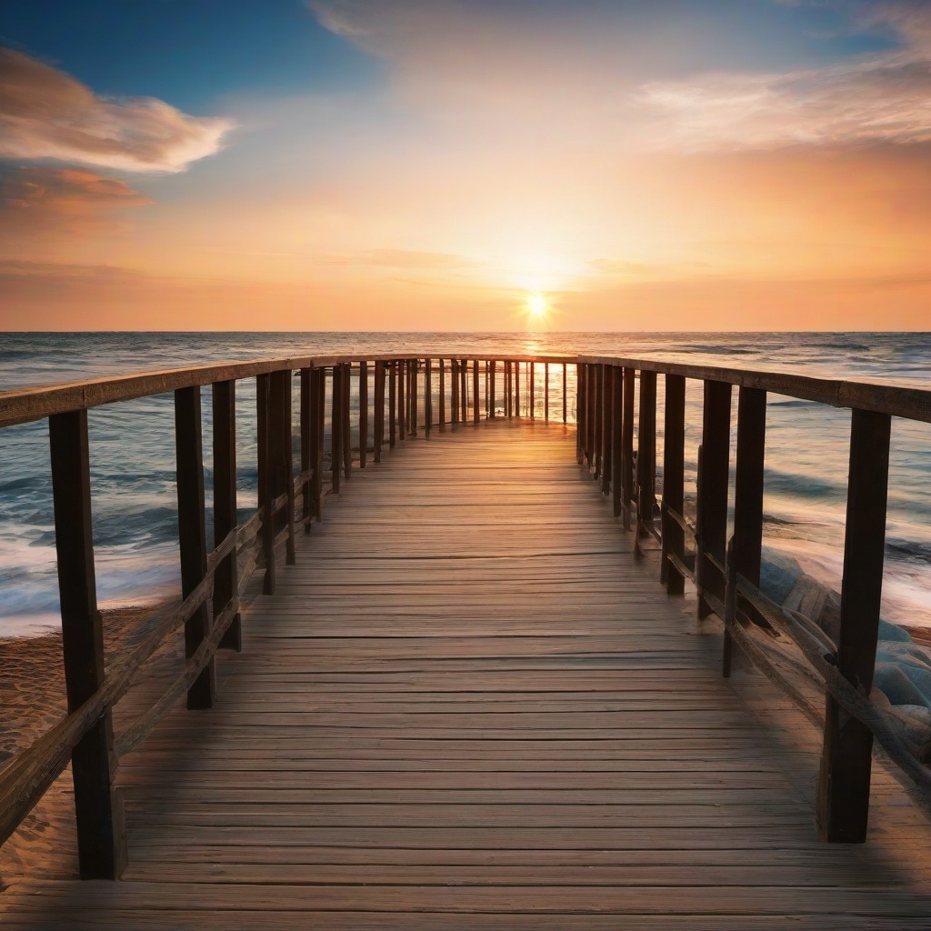 Beach background - beach pier background  