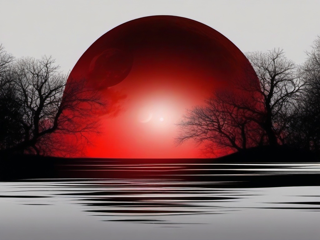 Red Moon Background - Mysterious red moon against a dark background.  background wallpaper