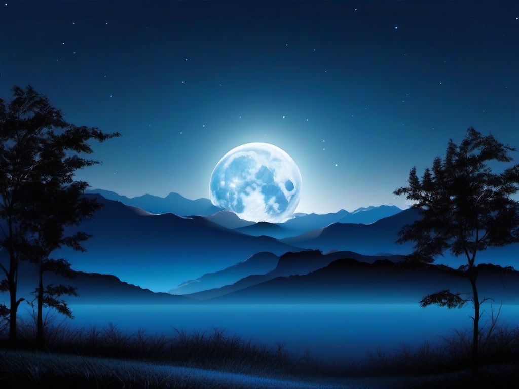 Blue Moon Sky Background  ,desktop background wallpaper