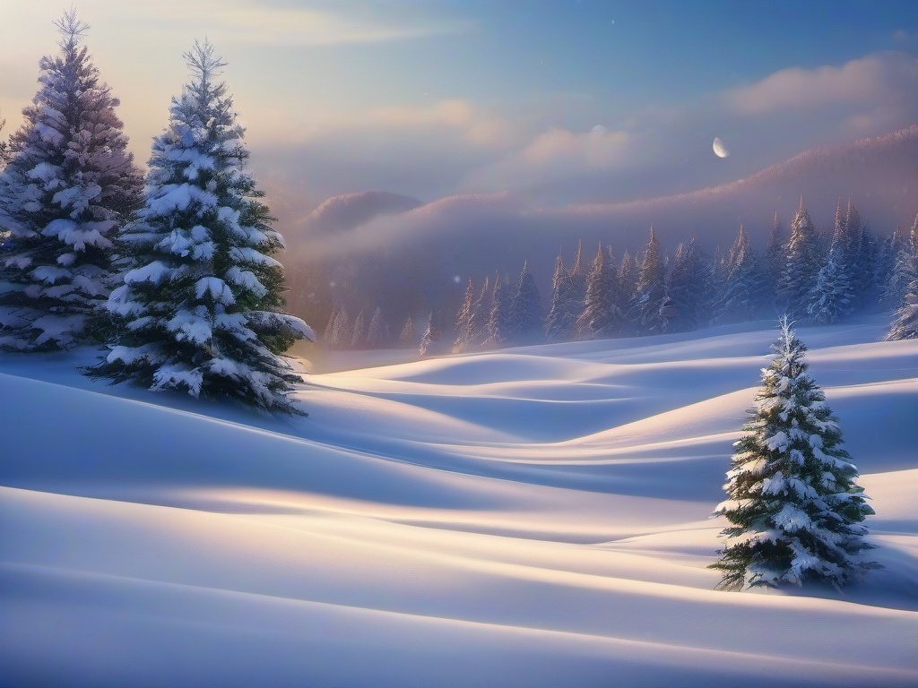 Snowy Christmas Background  