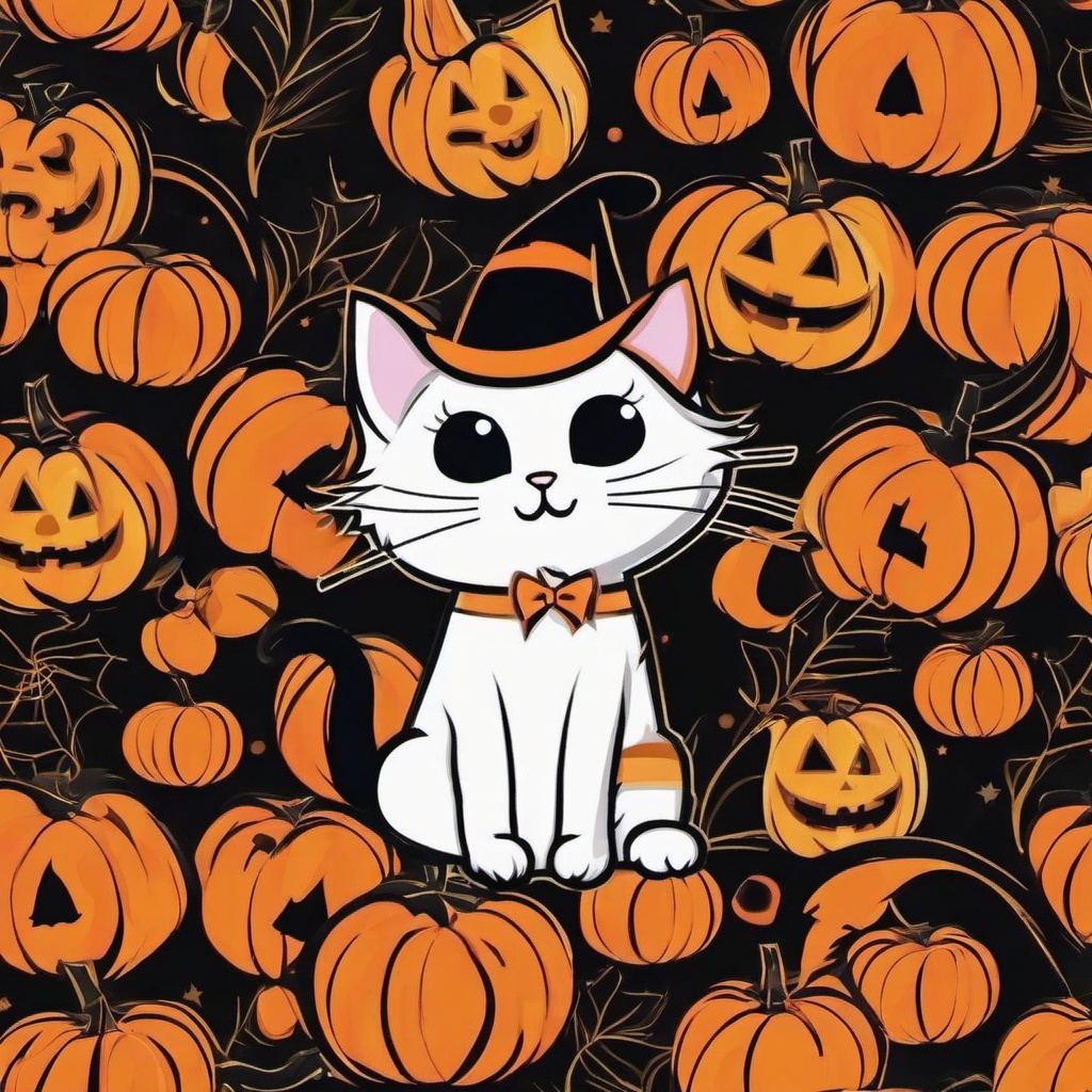 Cat Background Wallpaper - halloween cat background  