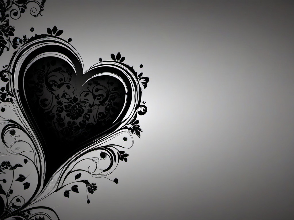 Black Wallpaper With A Heart  ,desktop background wallpaper