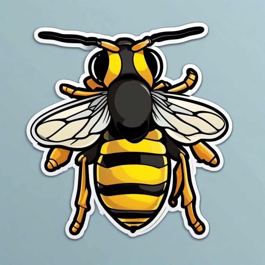 Wasp cartoon - stinging, buzzing insect  cartoon sticker style