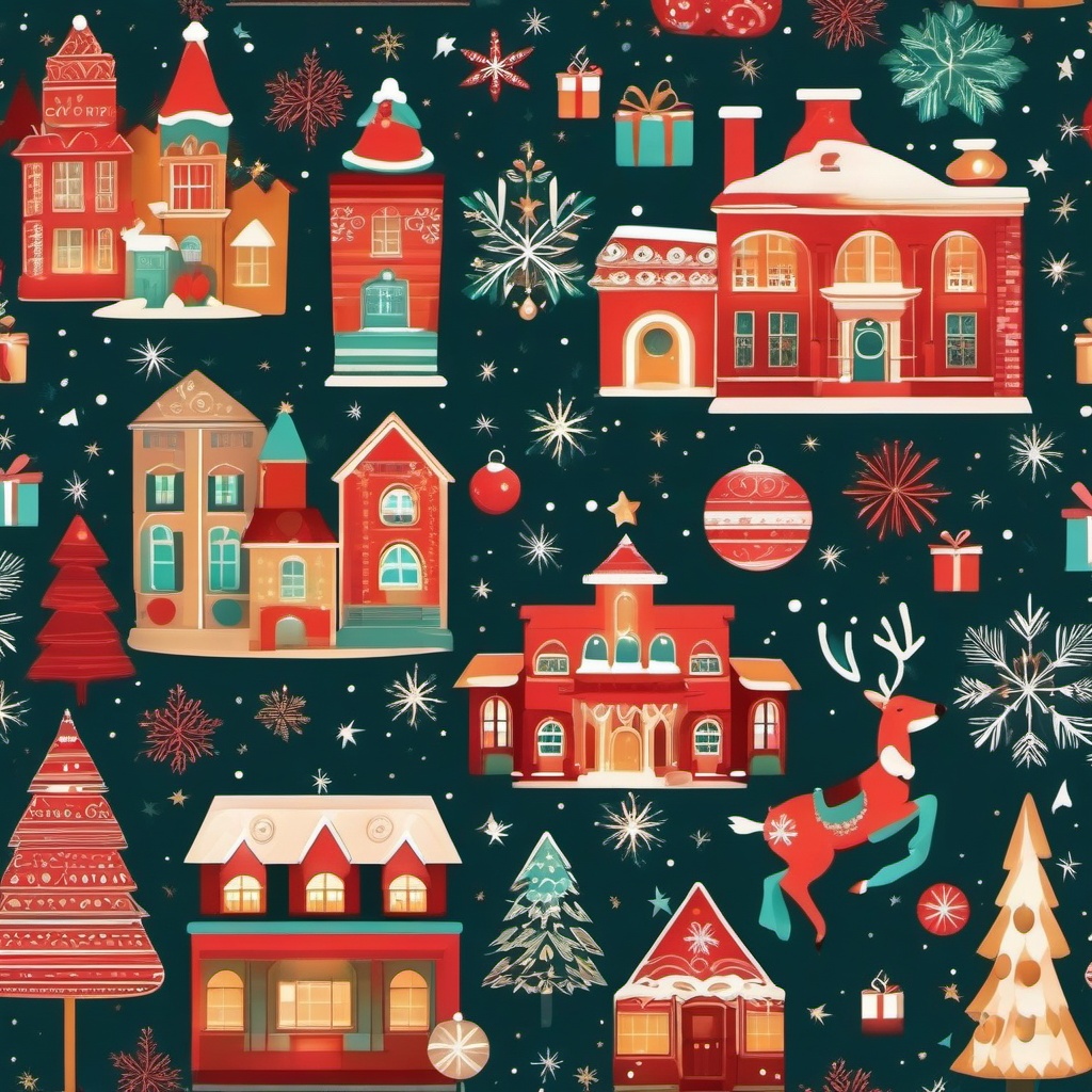 Christmas Scenery Background iPhone Festive Decor and Joyful Holiday Scenes  intricate patterns, colors, wallpaper style