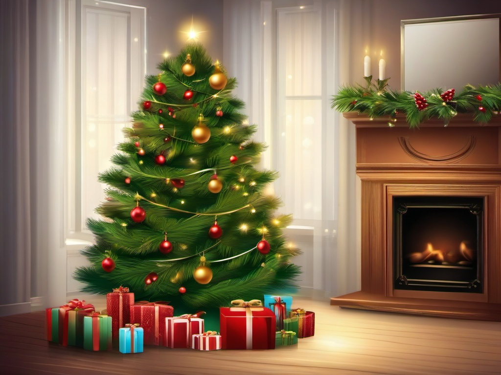 Background With Christmas Tree  