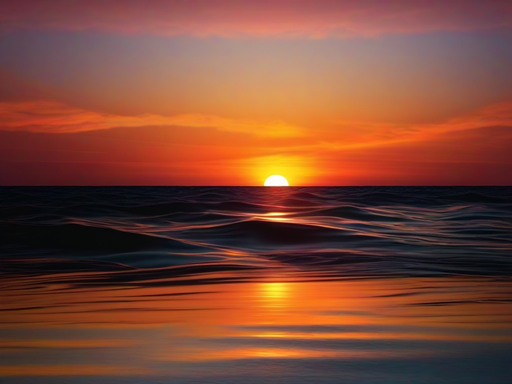 Sunset Wallpaper - Calm sea with sunset reflections.  sunset background