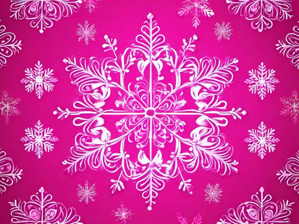 Hot Pink Christmas Wallpaper  