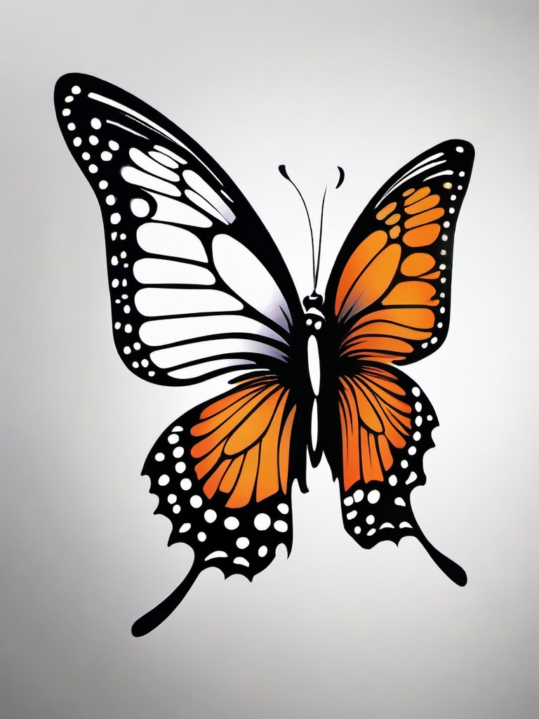 butterfly tattoo for cover up  simple color tattoo,white background,minimal