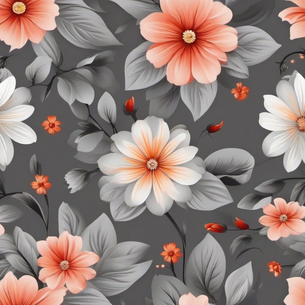 Flower Background Wallpaper - grey wallpaper with flowers  