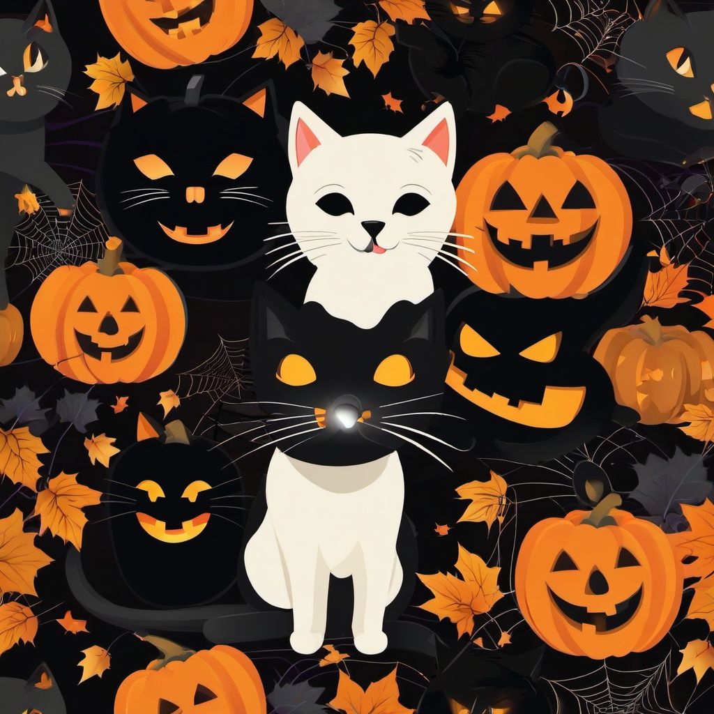 Halloween Background Wallpaper - cat halloween background  