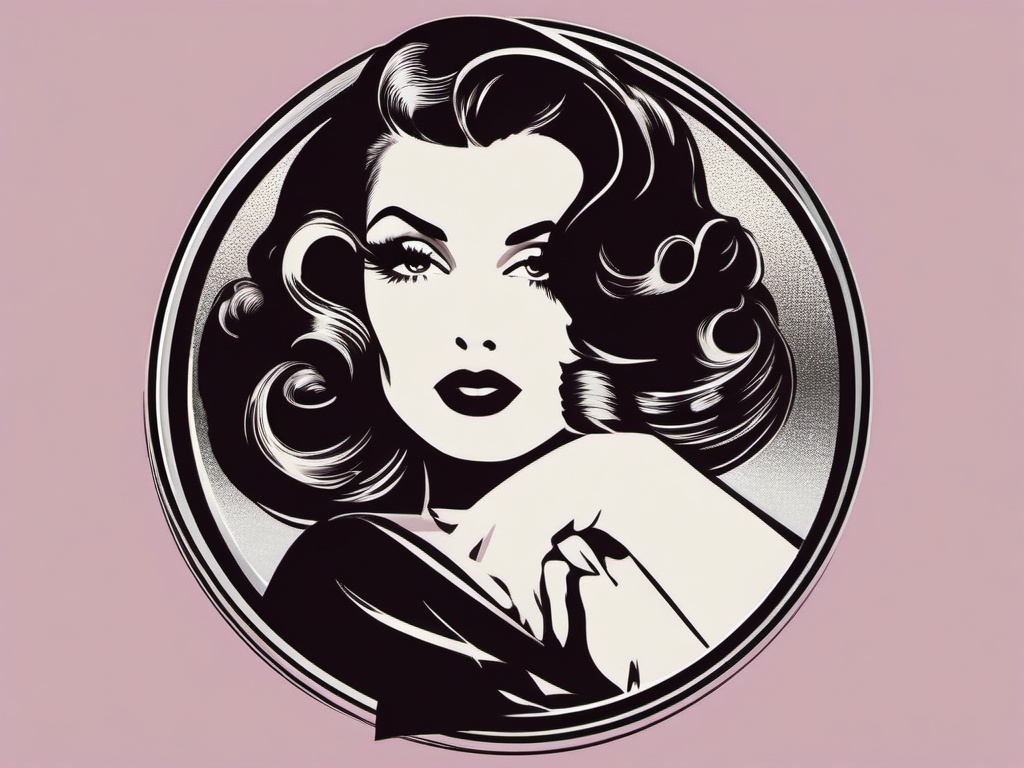 Old Hollywood Glamour - Bring classic Hollywood's glamorous vibes to your t-shirt design. , vector art, splash art, retro t shirt design