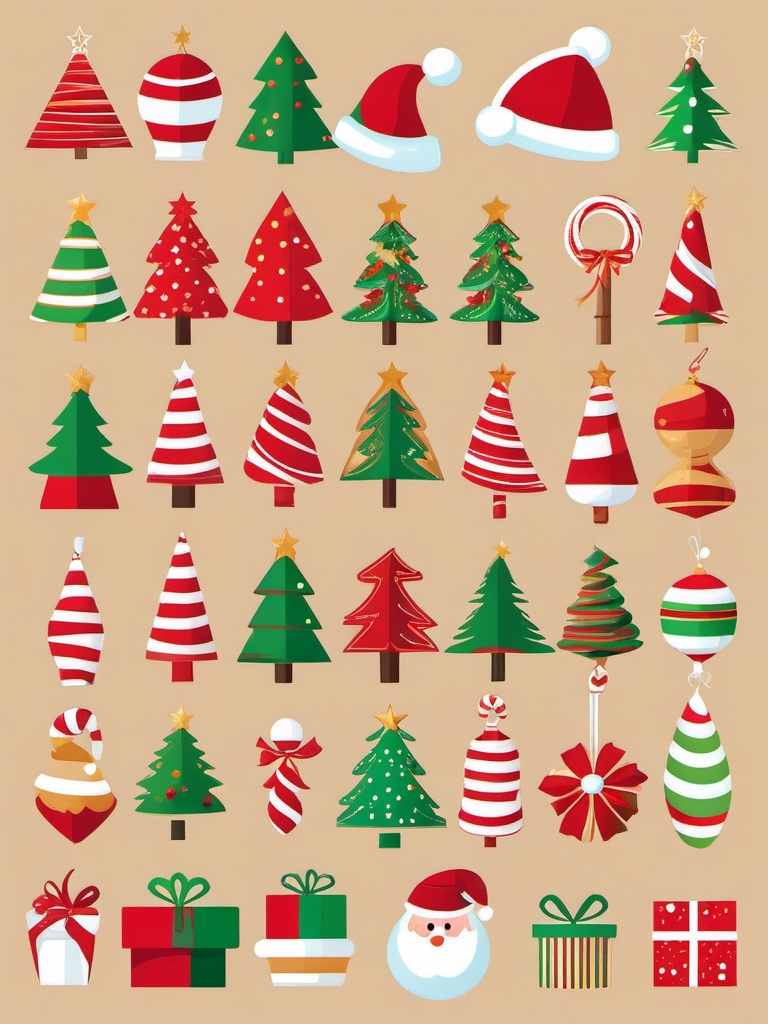 Free clip art images of Christmas, A collection of free-to-use Christmas-themed graphics.  simple, 2d flat