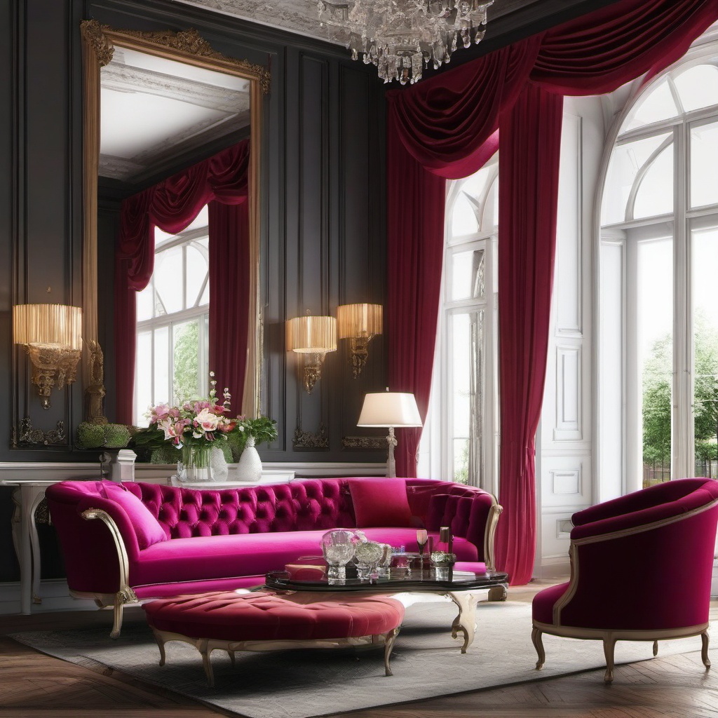 Elegant Parisian Salon - Add the elegance of a Parisian salon to your living room. , living room decor ideas, multicoloured, photo realistic, hyper detail, high resolution,