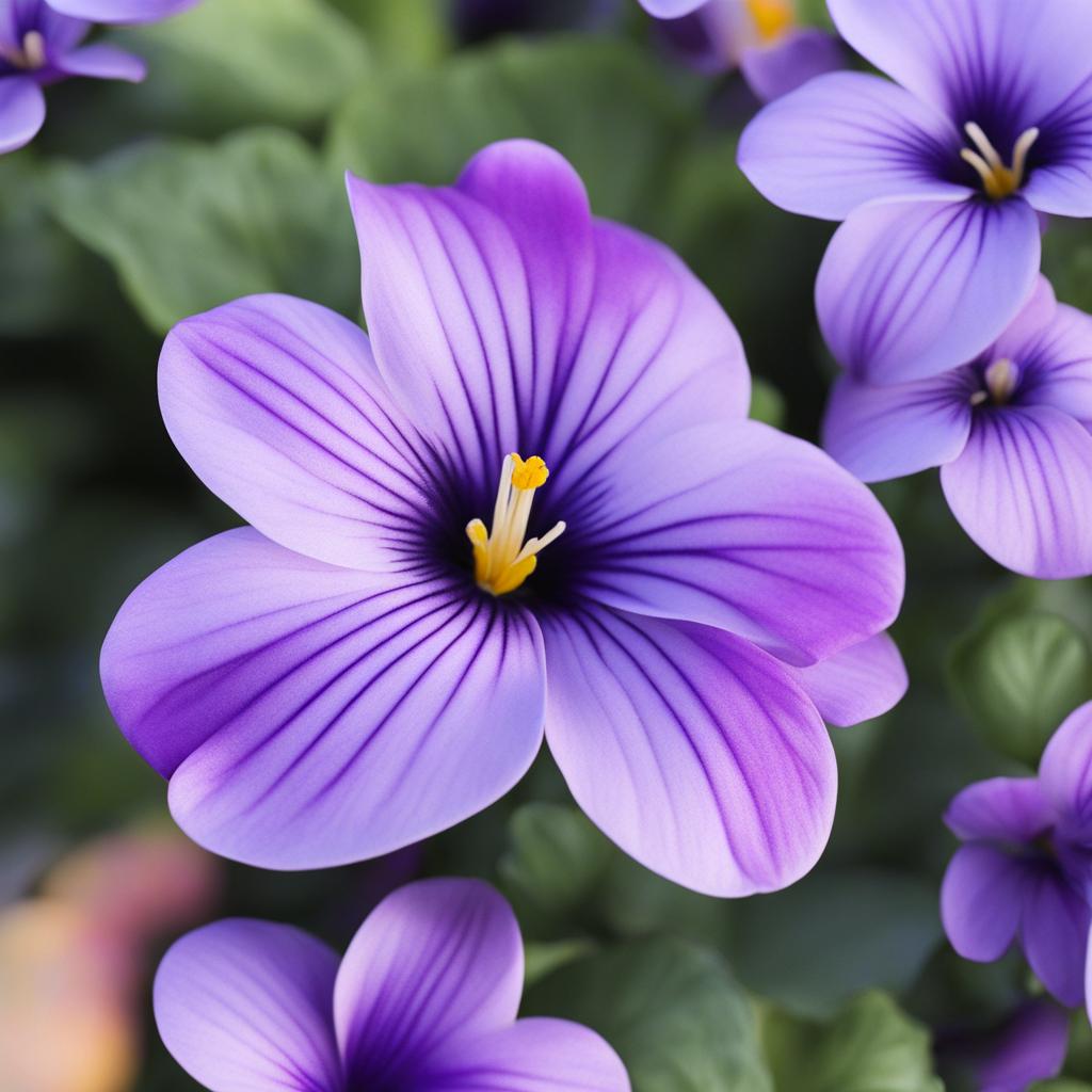 Violet tattoo flower, Tattoos featuring the charming and delicate violet flower.  vivid colors, white background, tattoo design