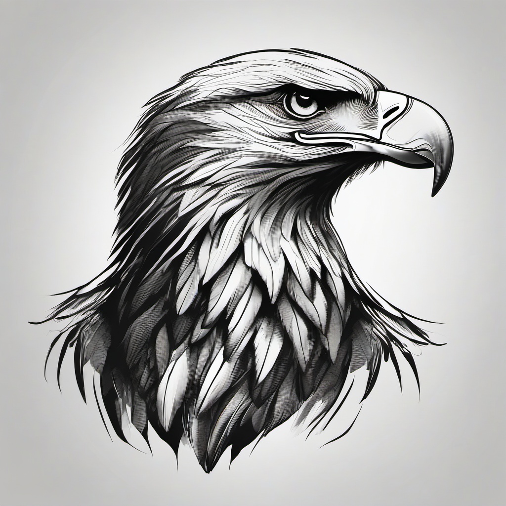 drawing of a majestic eagle  minimal rough sketch scribbles,doodles,black and white