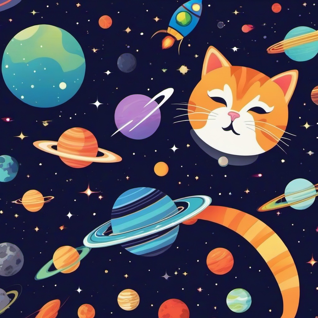 cat space wallpaper  background