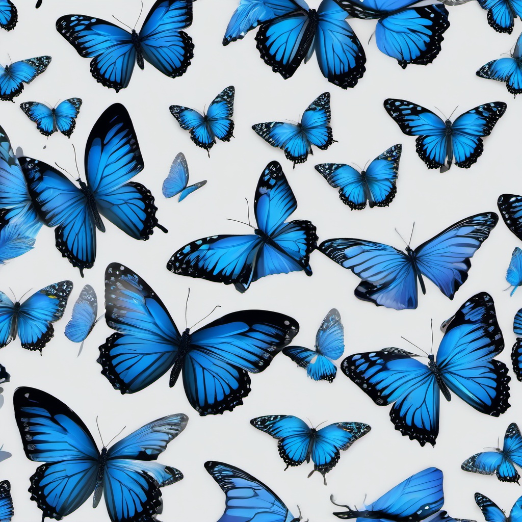 blue butterflies background  