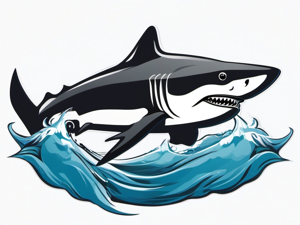 Shark clipart - shark swimming in the ocean  