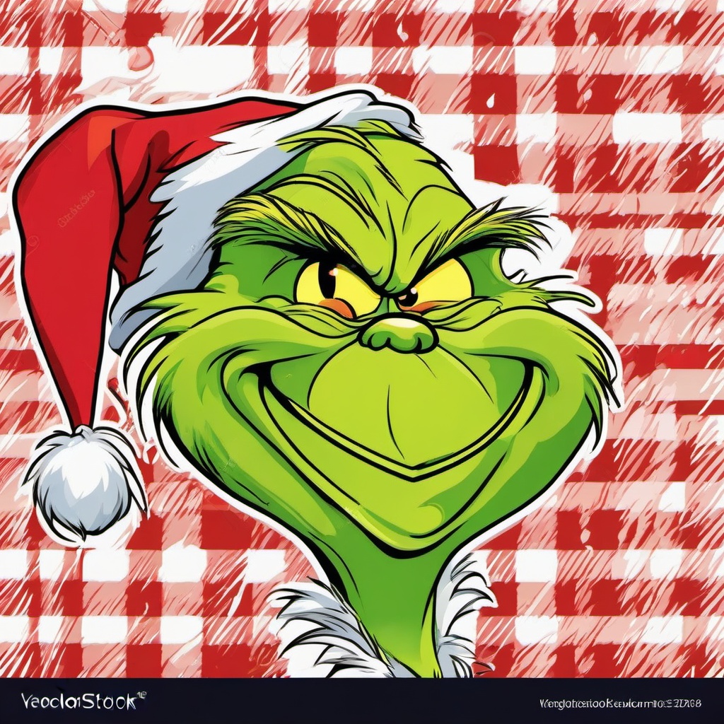 Grinch clipart - Grinch with a mischievous grin  