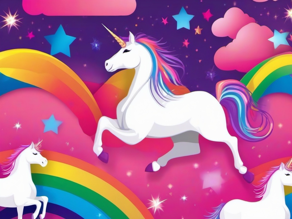 Background Rainbow Unicorn  