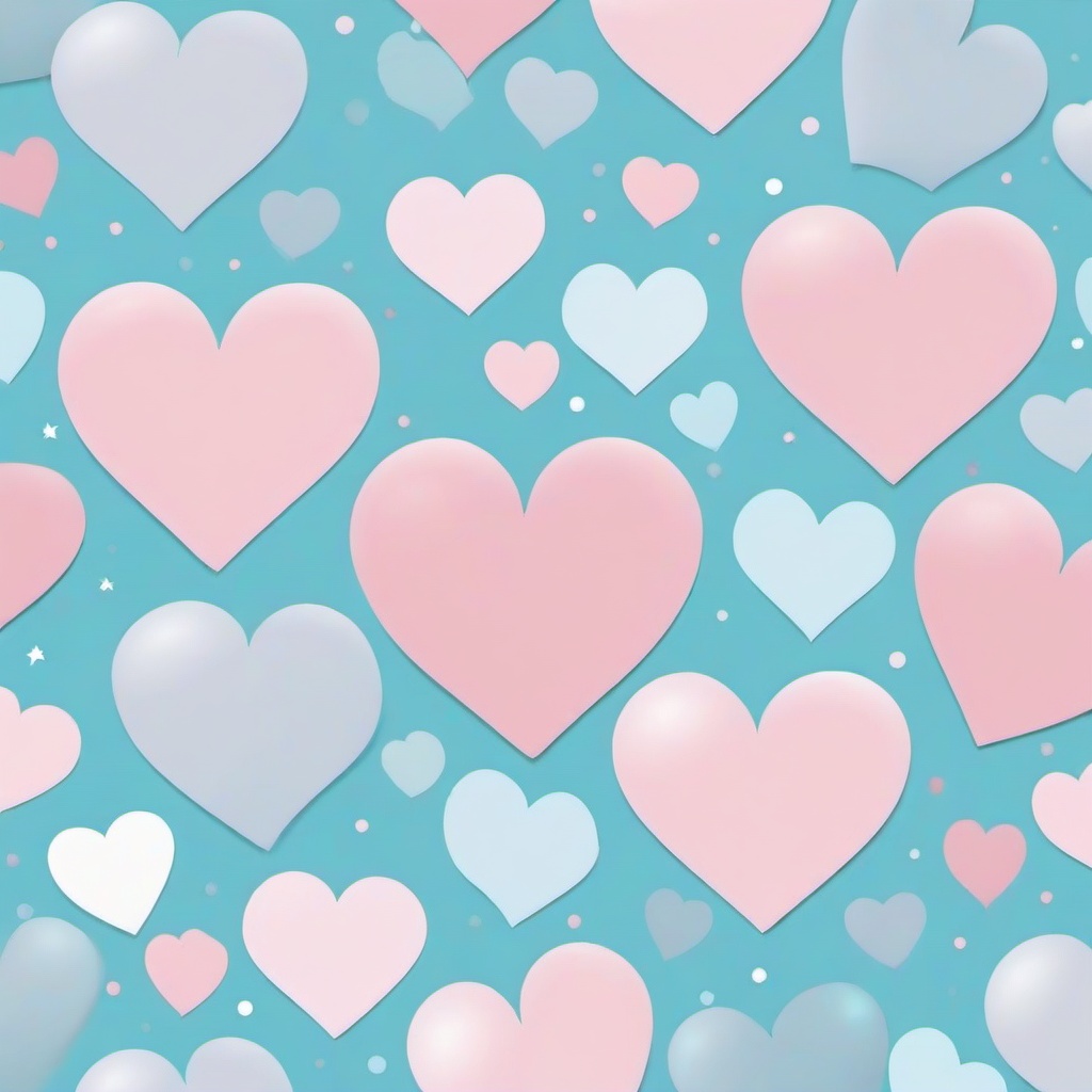 Heart Background Wallpaper - pastel blue heart background  