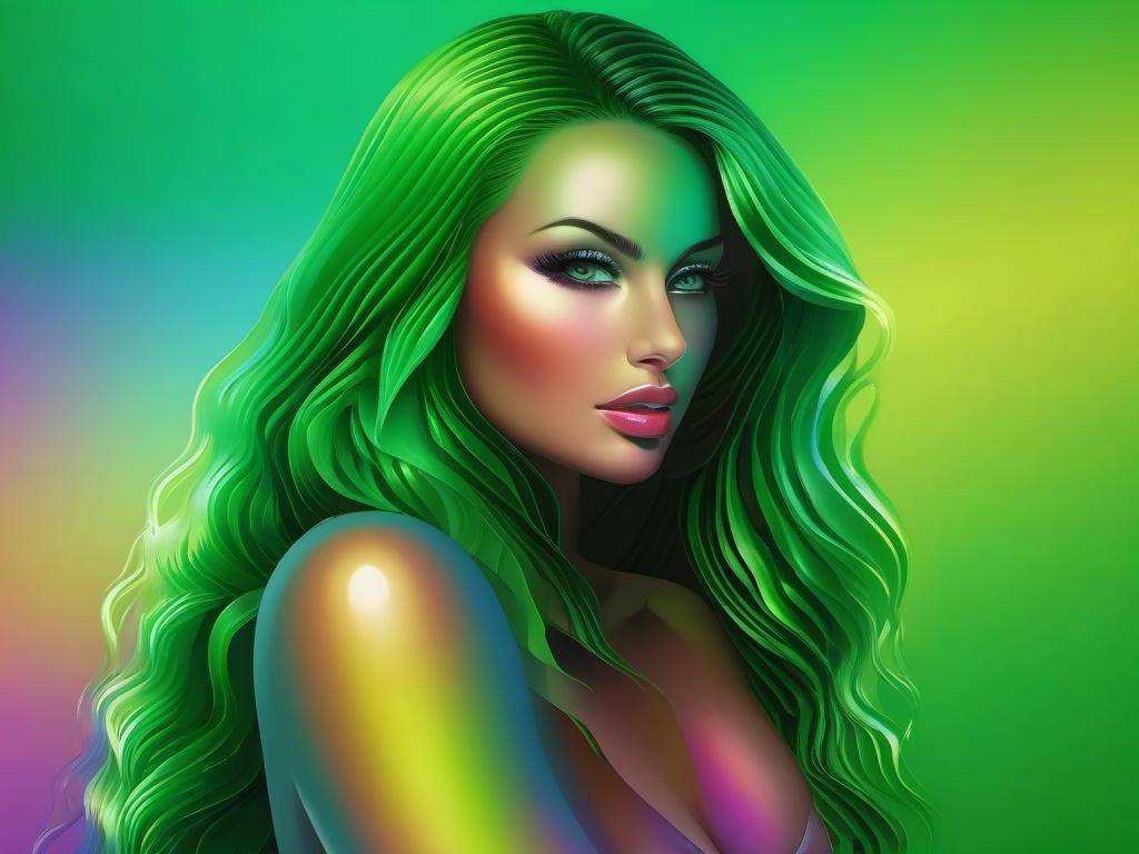 Green Rainbow Background  