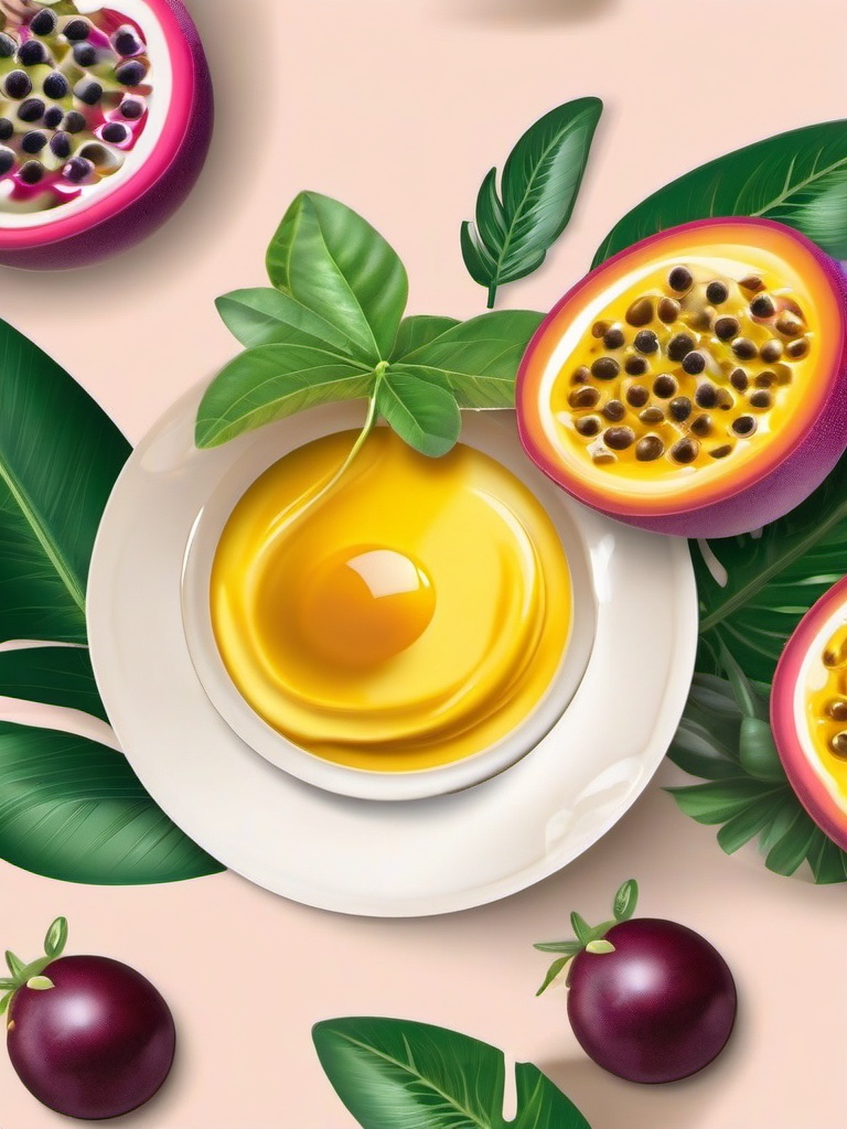 Passion Fruit Mango Panna Cotta sticker- Silky and creamy panna cotta infused with the tropical flavors of passion fruit and mango. A luxurious and exotic dessert., , color sticker vector art