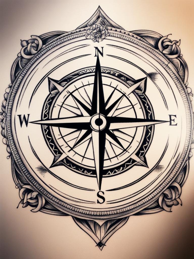 compass tattoo concepts, representing direction, guidance, and adventure. 