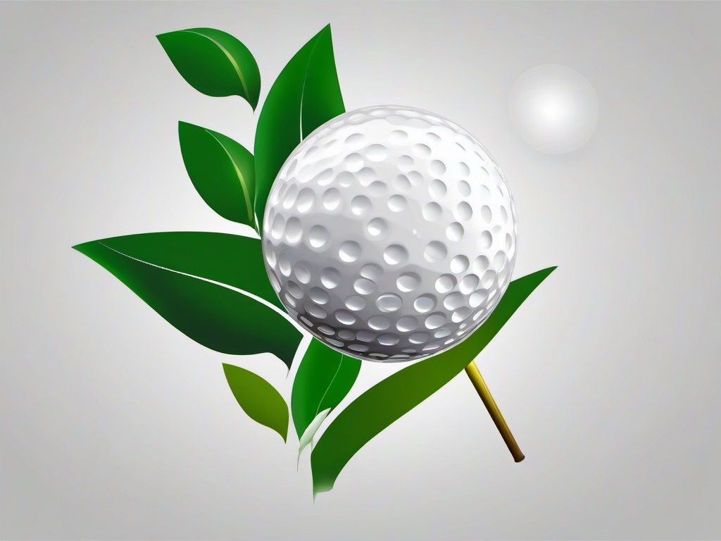 Golf clipart - golf ball on a tee ready to be hit  