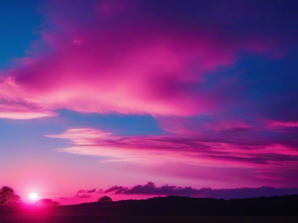 Pink And Blue Sky Wallpaper  ,desktop background wallpaper