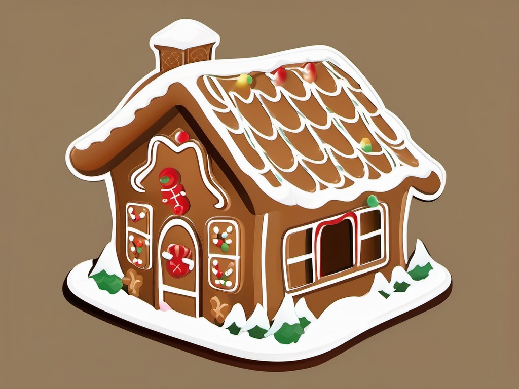 Gingerbread Man Clip Art,Decorating a gingerbread house contest poster  simple, 2d flat