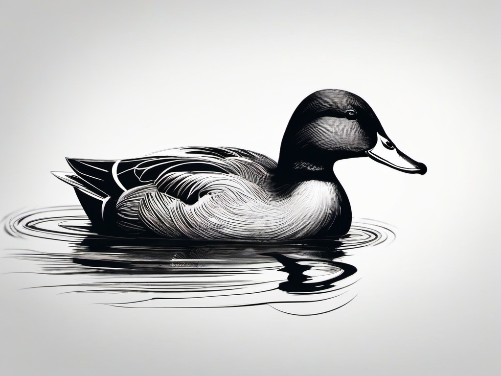 a drawing of a duck  minimal rough scribbles,doodles,black and white