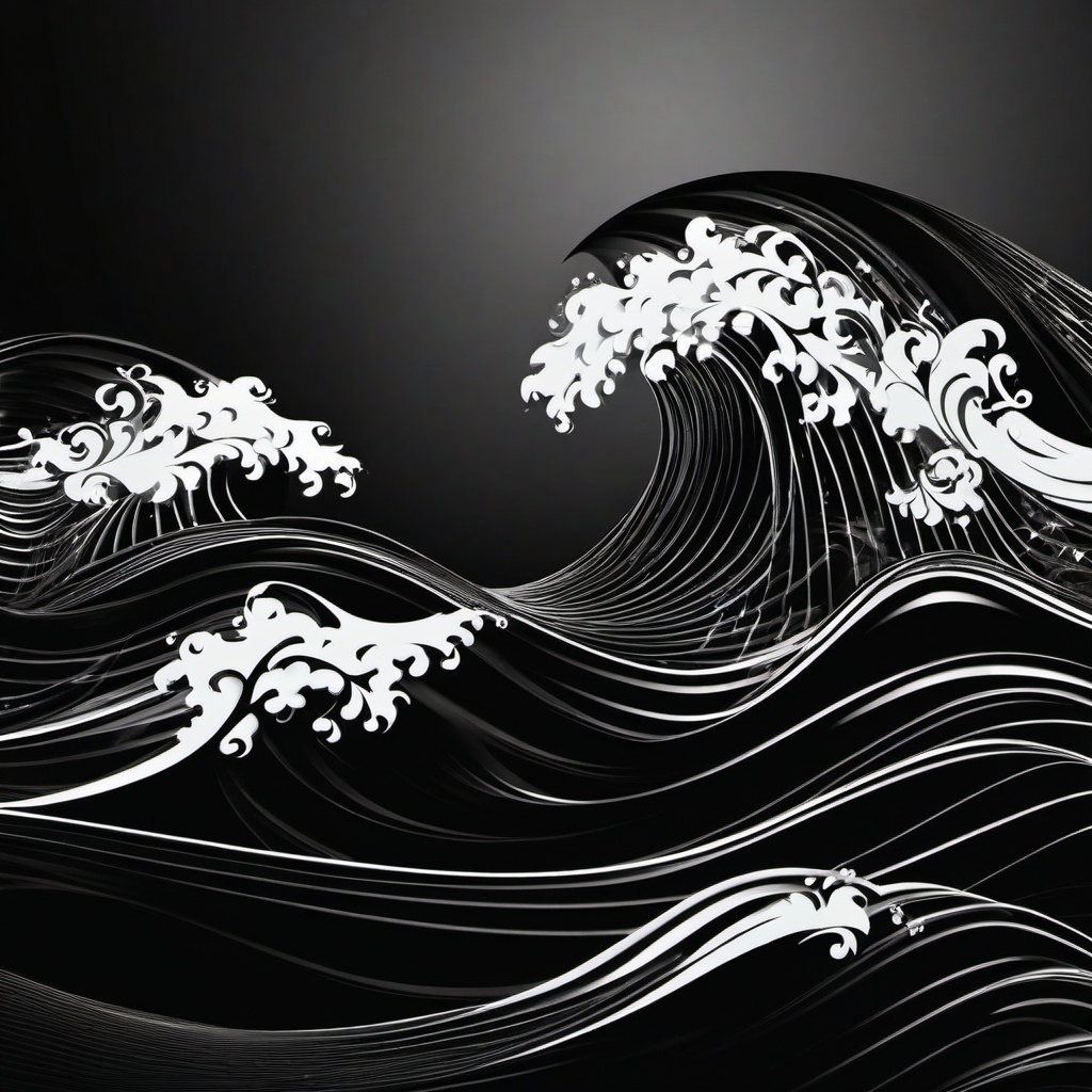 Wave Background Wallpaper - wavy black background  