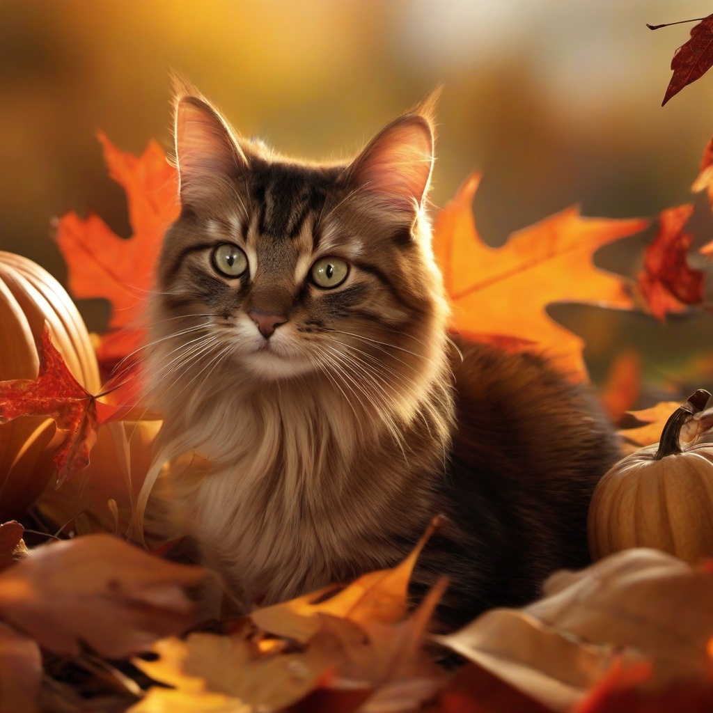 Fall Background Wallpaper - fall cat wallpaper  