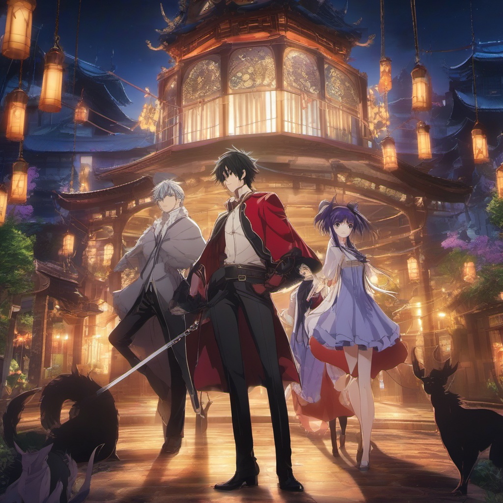 Charming underworld with mischievous demons. anime, wallpaper, background, anime key visual, japanese manga